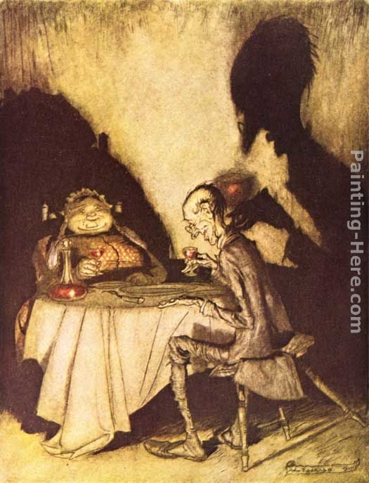 Arthur Rackham Mother Goose Jack Sprat and His Wife